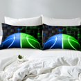 thumbnail image 4 of Erosebridal 3D Basketball Sheet Set Twin, Sport Player Bedding Sets Twin Size, Geometric Decor 3pcs, 4 of 7