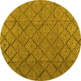 thumbnail image 1 of Ahgly Company Indoor Round Abstract Yellow Modern Area Rugs, 6' Round, 1 of 4