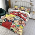 thumbnail image 3 of Dennis el Travieso Conjunto de sábanas temático, trío de piezas, cómodo y amigable con la piel, diseño único, regalo de decoración para el hogar para familiares, amigos y fans,173cm *218cm, 3 of 6
