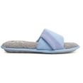 thumbnail image 3 of Floopi Women's Soft Waffle Slide W/Accent Knit Strap Open Toe Slipper W/ Memory Foam, 3 of 5