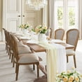 thumbnail image 5 of WARM HOME DESIGNS Chiffon Double Window Scarves in Ivory and White Colors for Yellow Home Décor. CHS 216 WHITE & IVORY, 5 of 5