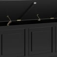 thumbnail image 3 of Connaught 51 inch Wide Solid Wood Traditional Storage Bench Trunk in Black, 3 of 11