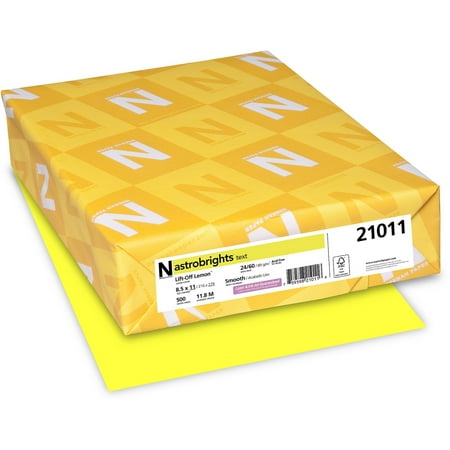 Astrobrights Laser, Inkjet Print Colored Paper, Lemon (Yellow), 500 / Ream (Quantity)
