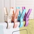 thumbnail image 2 of 4Pcs Beach Towel Clips,Heavy Duty Plastic Clothes Pins,Quilt Drying Clips,Windproof Clothes Clips,Keep Your Towel,Clothes,Blankets to Dry on Clothesline and Hanging Rack,Nordic Color,4.72x3.34", 2 of 6