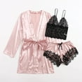 thumbnail image 4 of Lingerie Aguichant Grande Taille pour Femmes Robe en Soie Satin Peignoir Pyjama Ensemble, 4 of 7