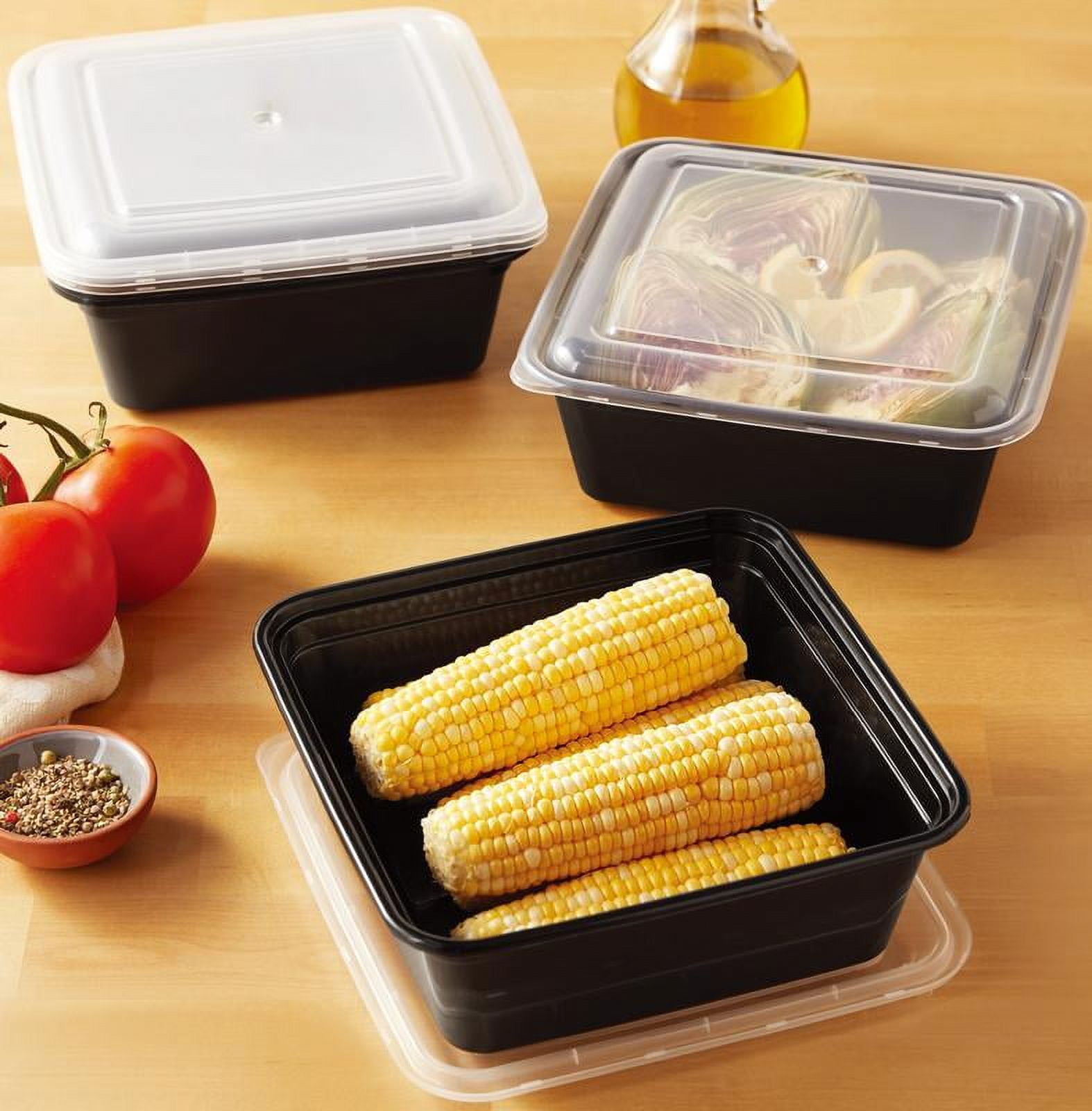 Mainstays Meal Prep Food Storage Containers, 15 Count 