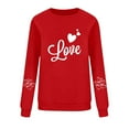 thumbnail image 4 of Fnooota Womens Sweatshirts, Crew Neck Long Sleeve Pullover Graphic Valentine's Day Tops Red Size S, 4 of 6