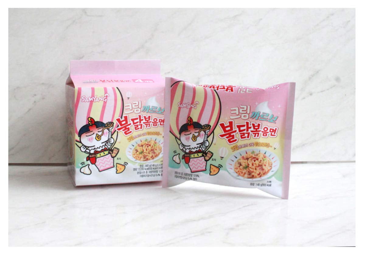 10 Packs Samyang Cream Carbo Buldak Spicy Chicken Stir Fried Noodle / Korean food / Korean ramen / Spicy Korea Noodle Challenge