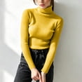 thumbnail image 5 of Ribbed Sweaters for Women Turtleneck High Collar Long Sleeve Slim Fit Knit Pullover Top Fall Winter Sweater, 5 of 9