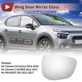 thumbnail image 2 of Unique Bargains 1 Pc Right Side Wing Mirror Glass Single Curvature for Citroen C4 Cactus 2014-2018, 2 of 6