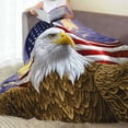 thumbnail image 4 of Boovnll 4th of July Throw Blanket, 28x39" Super Soft Cozy Patriotic Stars Stripe Fleece Blanket, Flannel Throw Blanket for Memorial Day Home Sofa Couch Bed Decor, 4th of July Decorations, 4 of 4