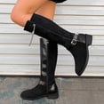 thumbnail image 6 of Yeahitch Womens Winter Boots Mid Calf Zippers Womens Winter Boots Round Toe Chunky Heel Warm Comfortable Tall Boots, 6 of 8