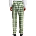 thumbnail image 3 of INSPIRE CHIC Men's Dress Pant Flat Front Stretch Business Plaid Pants 38 Green Beige, 3 of 7