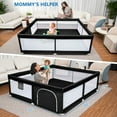thumbnail image 6 of Babyeap Baby Playpen Large Play Yard Fence for Toddlers, 71"x50" Black, 6 of 7