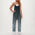 thumbnail image 2 of Pxkloy Corduroy Overalls for Women Sleeveless Wide Leg Baggy Pants Rompers Tie Knot Straps Dressy Casual Bib Jumpsuits with Pockets Green,XXL, 2 of 8