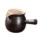 thumbnail image 2 of Tetera de cerámica con mango lateral, tradicional china, rústica, duradera para hervir agua caliente, tetera de arcilla para restaurante al aire libre, 2 of 9