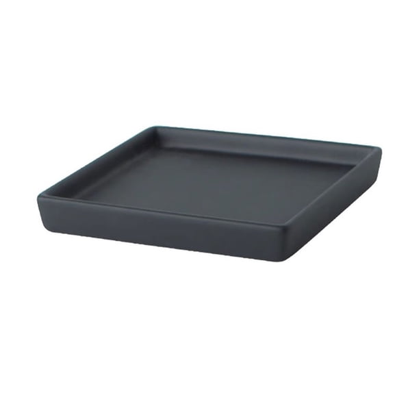Bandeja de goteo cuadrada for macetas, bandeja de drenaje de cerámica for decoración del hogar de 7.8 pulgadas