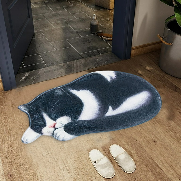 Welcome Doormat Funny 3D Cat Floor Mats Doormats Indoor-Outdoor
