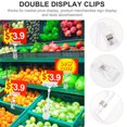 thumbnail image 3 of 25 Pcs Price Tag Holder Plastic Merchandise Clip Clear Sign Double Display Commodity, 3 of 6