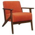 thumbnail image 1 of Lexicon August Fauteuil d'Appoint Rembourré en Velours, Orange, 1 of 6