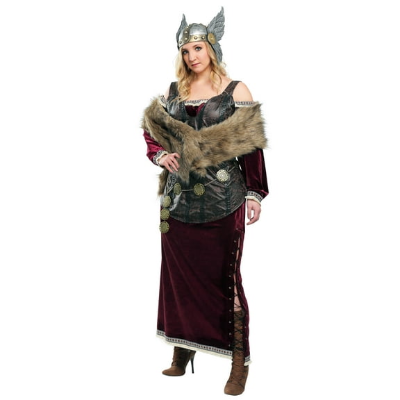 Women's Plus Sized Viking Goddess Costume