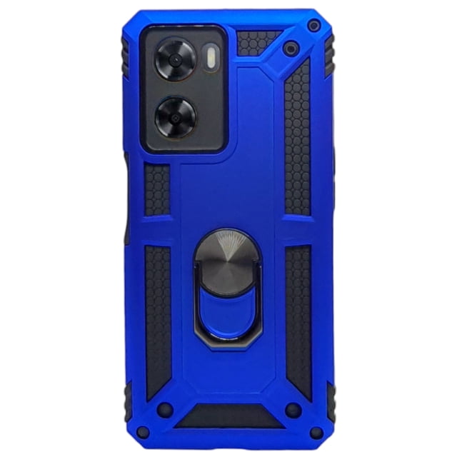Funda Uso Rudo Con Anillo Magnético Para Oppo A57 / A77 Azul Rey Cely Vesmir Más 2 Micas De Cristal