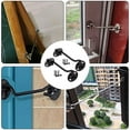 thumbnail image 2 of Cerradura de gancho para puerta con gancho de cabina, negro, 2 piezas, 110 mm, pestillo de puerta resistente de acero inoxidable, pestillo de gancho y ojo para garaje, puerta, ventana (4 pulgadas), 2 of 5