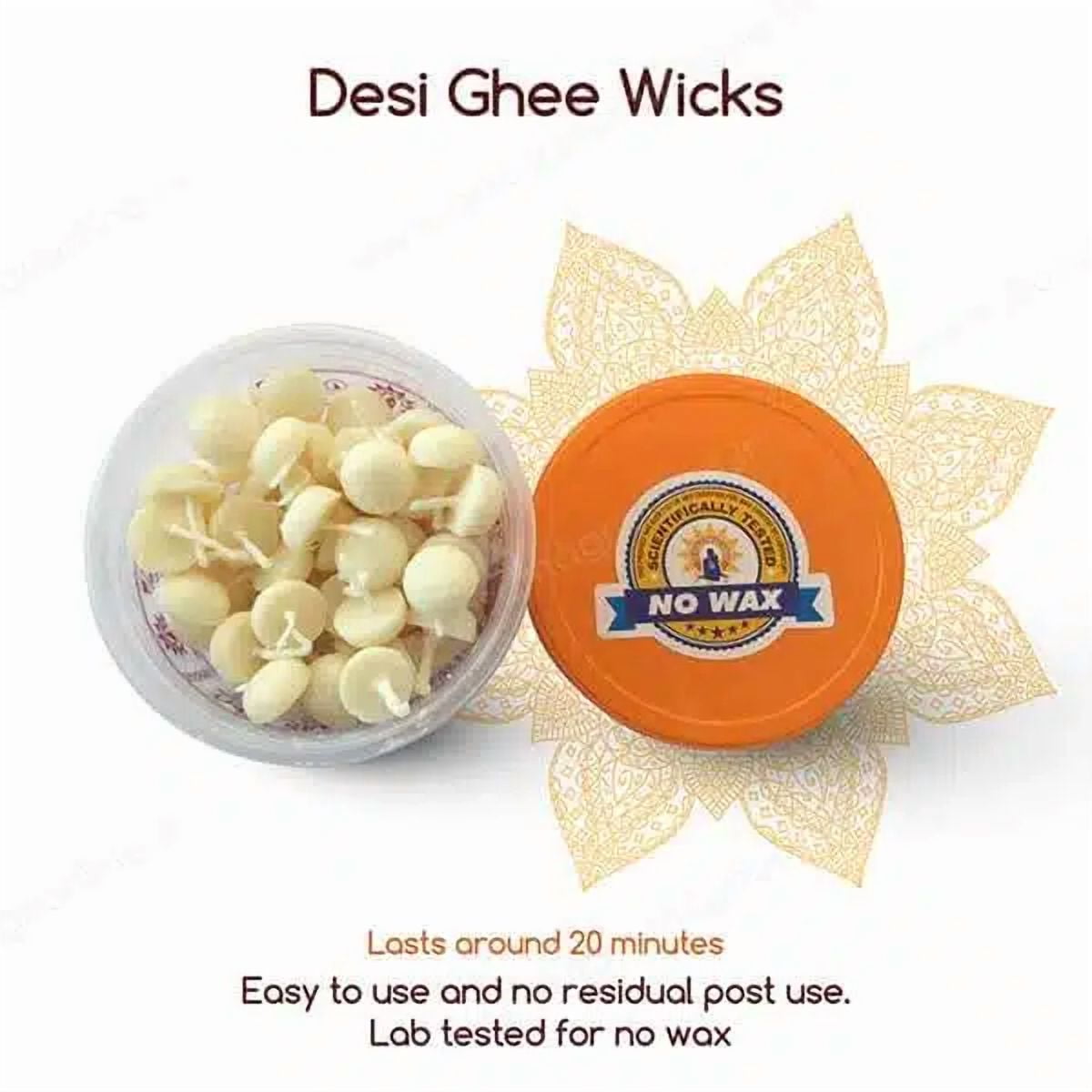 scented Desi Ghee Wicks (60 Pcs)