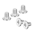 thumbnail image 1 of Tornillos de cabeza redonda plana de metal M5-0.8 x 5mm 100Pcs con accionamiento Phillips, 1 of 6
