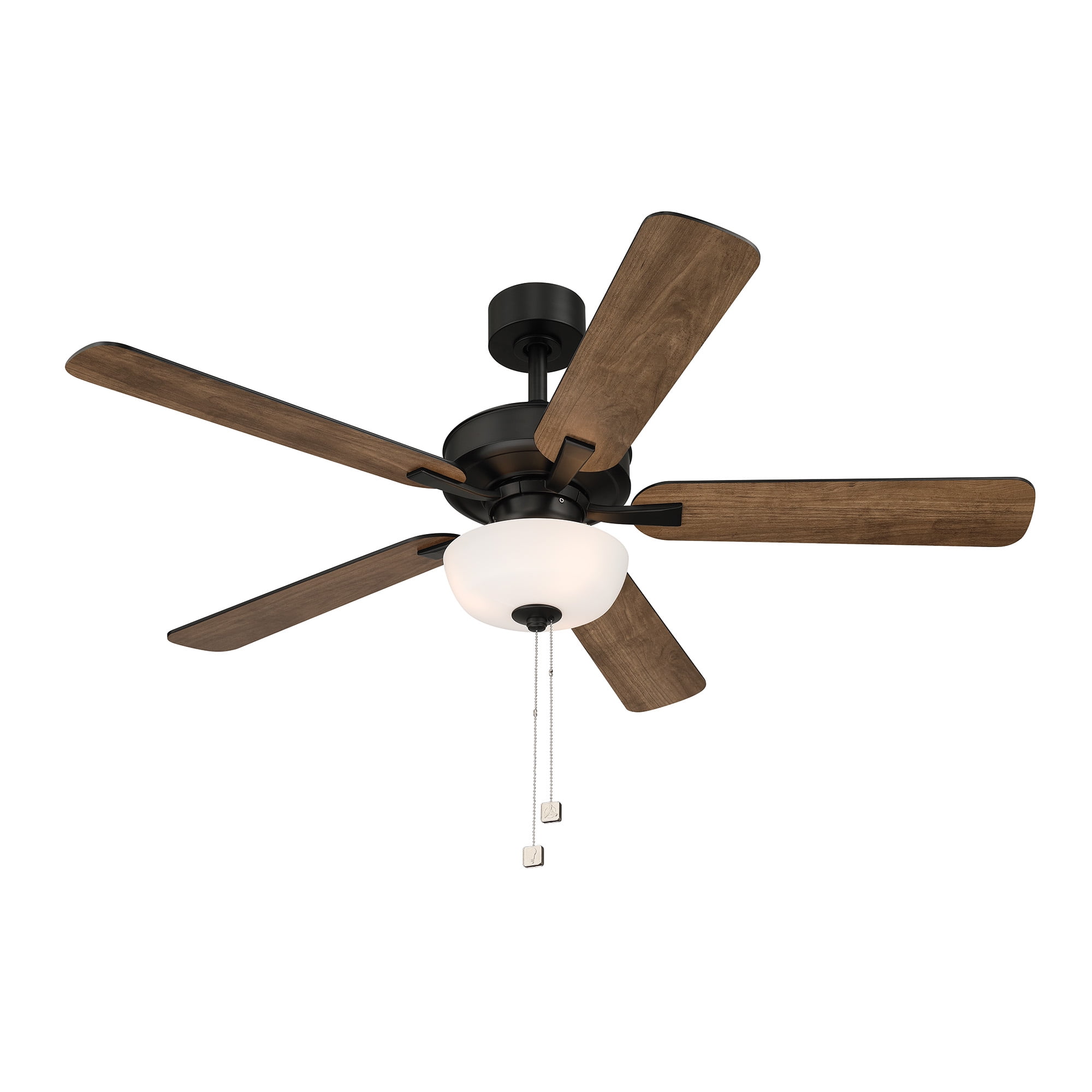 Gallant II 52 in. Indoor/Covered Outdoor Matte Black Transitional Ceiling Fan with Three 3000K LED Bulbs Included