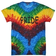 Gay Pride Men's Adult Tie Dye PRIDE T-Shirt (Large)