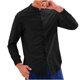 thumbnail image 2 of pstuiky mangas largas para hombre, Camisa informal de manga larga con cuello alto y botones especiales de color sólido para hombre. Tops casuales para hombres l, 2 of 6