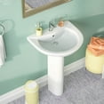 thumbnail image 4 of DeerValley DV-1P523 26" Tall U-Shape Pedestal Bathroom Sink with Overflow in White, 4 of 17