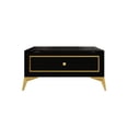 thumbnail image 2 of Castle Place Glam Coffee Table with Storage, Black, 2 of 8