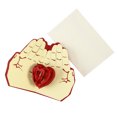 thumbnail image 2 of 3D Up Greeting Cards Love In Hand Handmade Wish Kirigami Paper Craft for Mother's Day (Red), 2 of 7