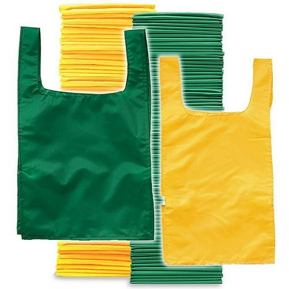 Adult Pinnies, 72-Pack, Green/Yellow