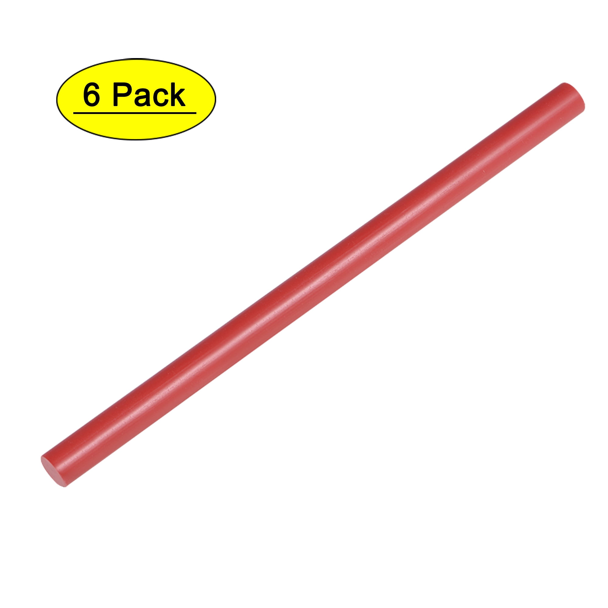 8" x 0.44" Red Mini Hot Glue Gun Sticks for Glue Guns 6 Pack