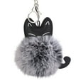 thumbnail image 3 of Cute Cat Keychain Pendant – 8CM Women Key Ring Holder with Pompoms – Stylish Durable Accessories for and Keys – for Cat Lovers, 3 of 3