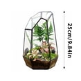 thumbnail image 3 of Outdor Geometric Glass Suitable For Small Succulents Small Cacti Black Irregular Opening Indoor Home Garden Desktop, 3 of 4