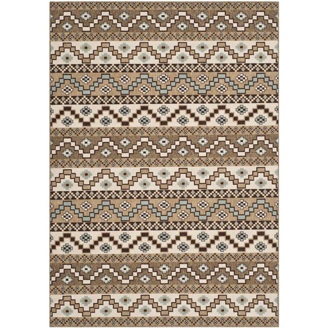 Safavieh Veranda Creme Indoor Outdoor Rug - 6'7" x 9'6"