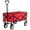 Red, variant on Collapsible Wagon Cart Folding Wagon Garden Cart Portable Beach Wagon with Wheels & Adjustable Handle for Garden Sport Shopping Beach Trip, Black