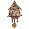 thumbnail image 1 of Cuckoo Clock Wall Clock Handcrafted Traditional Clock Retro Bird House Clock, 1 of 4