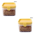 thumbnail image 4 of sweethay Tanque de alimentos sellado de plástico transparente TureClos caja de almacenamiento de mantenimiento fresco a prueba de humedad Amarillo S 2Conjunto, 4 of 6