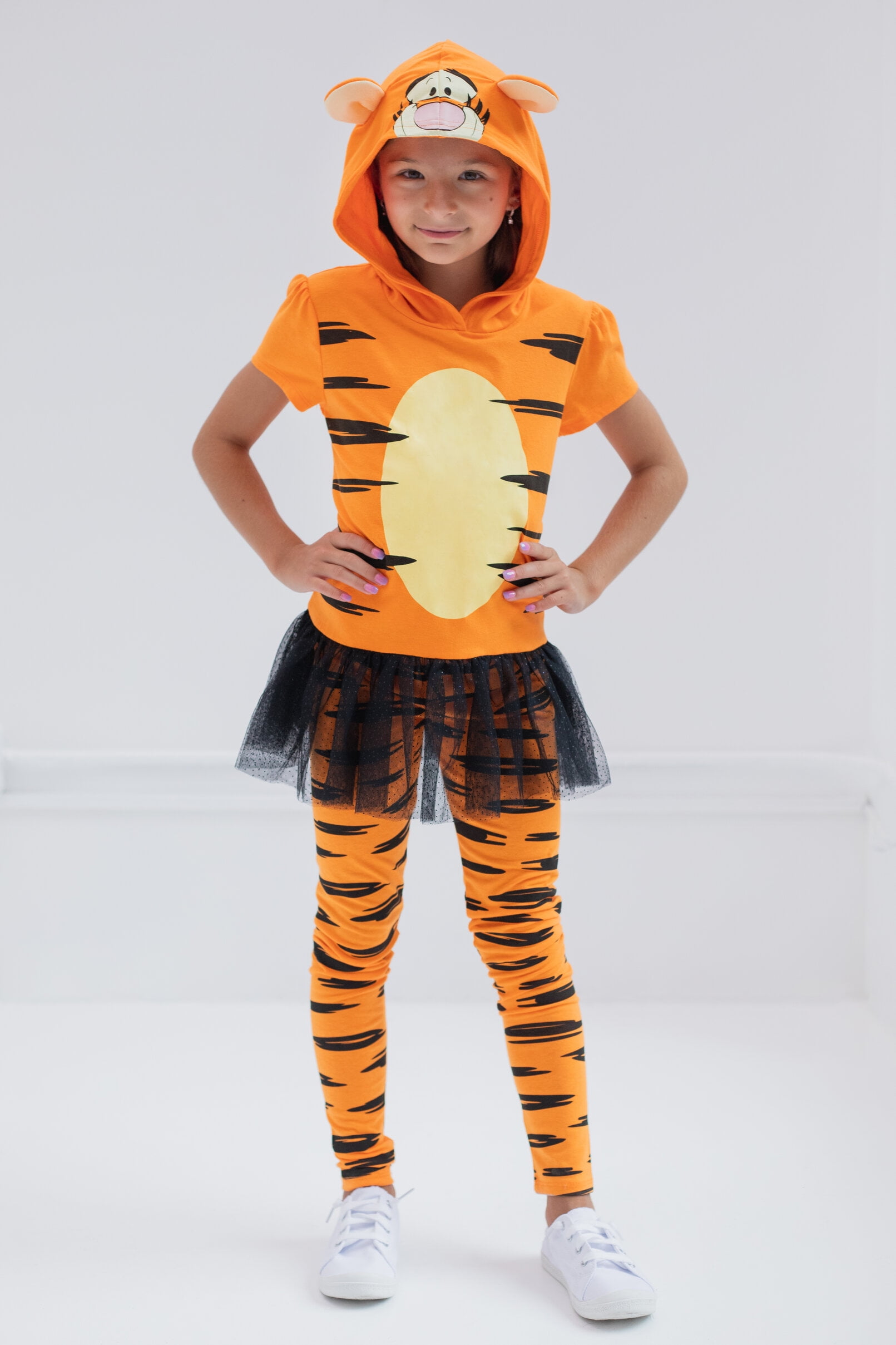 Disney Winnie the Pooh Tigger Toddler Girls Cosplay T-Shirt Dress and Leggings Infant to Little Kid