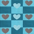 thumbnail image 1 of Ahgly Company Machine Washable Indoor Square Transitional Bright Turquoise Blue Area Rugs, 6' Square, 1 of 7