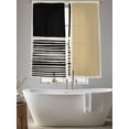 thumbnail image 5 of Beige Sheer Curtains 63 Inch Length 2 Panels Set Window Treatments, Modern Abstract Art Farmhouse Striped Rod Pocket Semi Curtains for Living Room/Bedroom/Kitchen Décor, 104"W x 63"L, 5 of 7