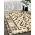 thumbnail image 3 of Ahgly Company Machine Washable Indoor Square Contemporary Dark Almond Brown Area Rugs, 8' Square, 3 of 7