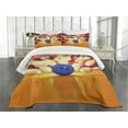 thumbnail image 3 of Ambesonne Bowling Party Quilted Bedspread Set 3 Pcs, Moment of Crash, Queen Size, Multicolor, 3 of 5