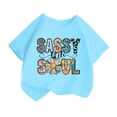 thumbnail image 2 of Girls T shirts Short Sleeve Crewneck Cartoon Print Graphic Tees Casual Loose Stylish Cute T-Shirts for Girls Size 4-6Y, 2 of 4