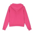thumbnail image 5 of ZQUUVOU Kids Girls Cropped Jacket Solid Color Lapel Sweatshirt with Pockets Thumb Hole Zipper Long Sleeve Sport Outerwear Hot Pink, 5 of 9